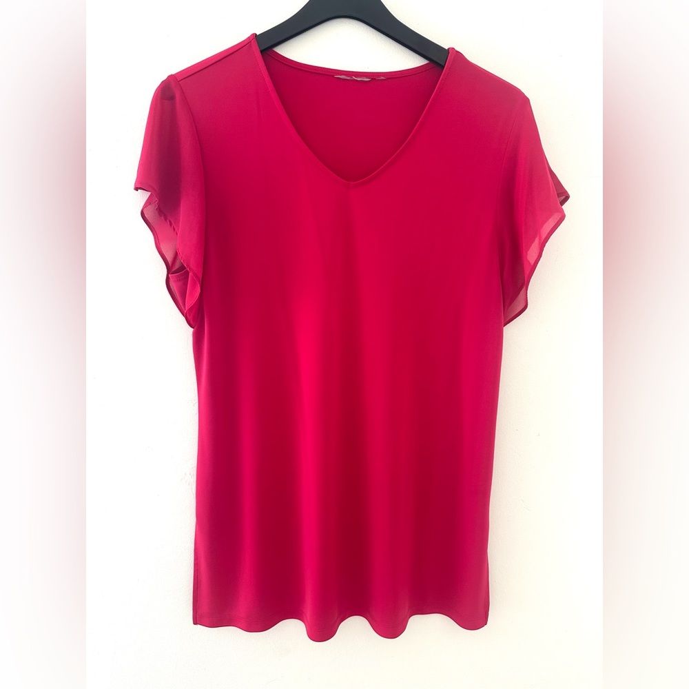 Susan Graver Vibrant Pink Tunic Top Womens Size Large